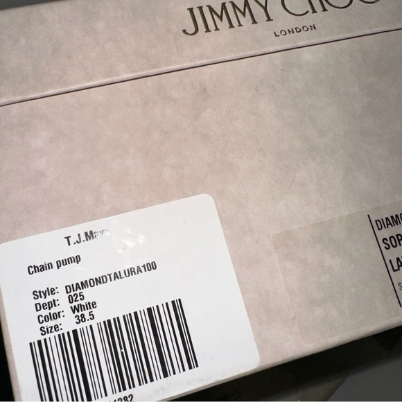 Jimmy Choo Diamond Talura 100MM Patent Leather Pumps white - Picture 14 of 15